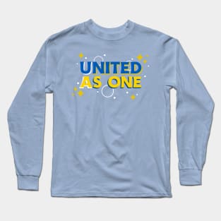 United as One- Blue And Yellow Long Sleeve T-Shirt